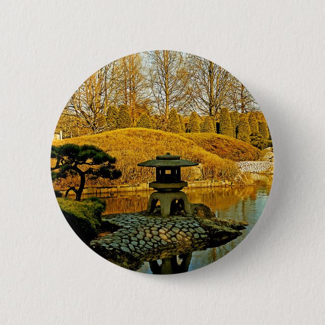 Japanischer Garten Button (Vorderseite)