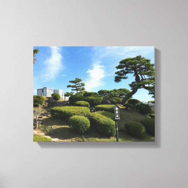 Japanischer Garten Hill Leinwanddruck (Vorderseite)