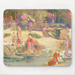 Japanischer Garten II / Gewaschene Edition Mousepad