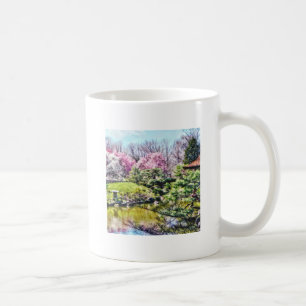 Japanischer Garten im Frühjahr Kaffeetasse