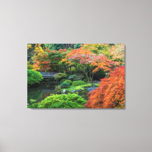Japanischer Garten im Herbst in Portland, Oregon 2 Leinwanddruck