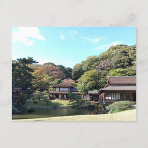 Japanischer Garten in Yokohama, Japan Postkarte