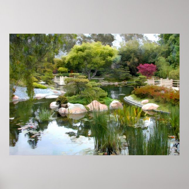 Japanischer Garten Panorama 2 Poster (Vorne)