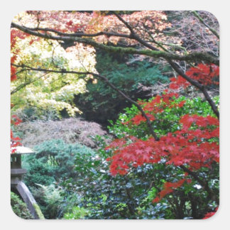 Japanischer Garten Quadratischer Aufkleber