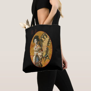Japanischer Geisha ganz über Druck-Taschen-Tasche Tasche