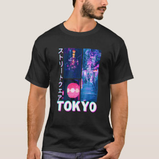 Japanischer Glitch Cyberpunk Tokio Streetwear Ästh T-Shirt