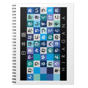 Japanischer Hiragana-Tisch Notizblock