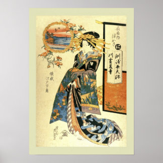 Japanischer Holzblock Poster