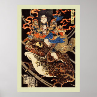 Japanischer Holzblock Poster