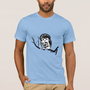 Japanischer Holzschnitt einer winzigen Eule T-Shirt