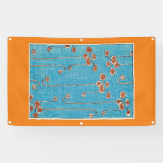 JAPANISCHER HOLZSCHNITT VON SEEROSEN AUF BANNER