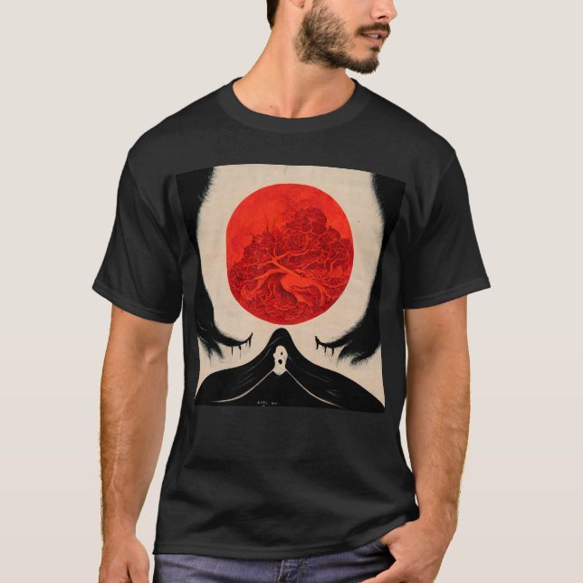 japanischer Horror-Poster T - Shirt drucken (Vorderseite)