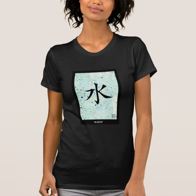 Japanischer Ideogramm-T - Shirt - Wasser (Vorderseite)