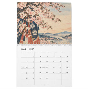 Japanischer Jahreszeitenkalender 2027   Ukiyo-e-St Kalender