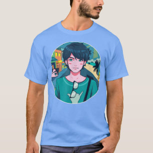 Japanischer Junge Anime Manga Graphic Art Japan Ca T-Shirt