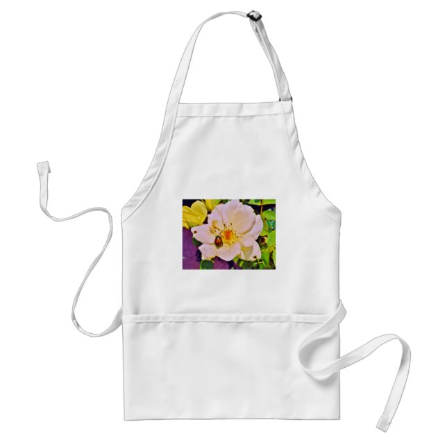 Japanischer Käfer auf White Rose Schürze (Vorne)