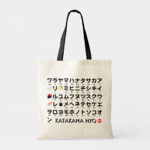 Japanischer Katakana-Tisch (Sushi) Tragetasche