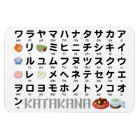 Japanischer Katakana-Tisch (Wagashi)