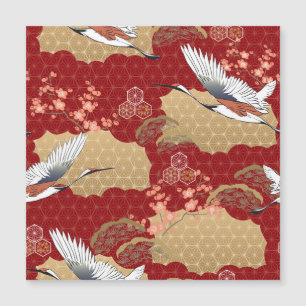 Japanischer Kimono Kirschblüten Magnetkarte