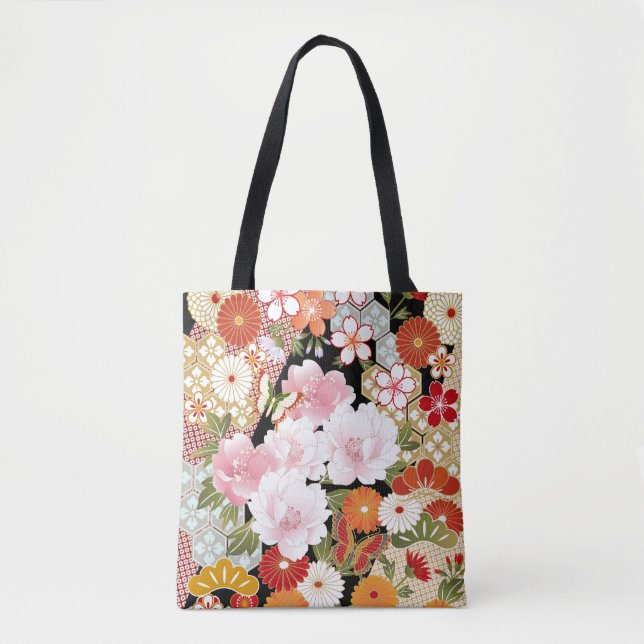 Japanischer Kimono kopiert alle über _Print Tasche (Vorderseite)
