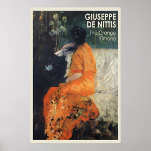 Japanischer Kimono-Kunstprint Giuseppe De Nittis Poster
