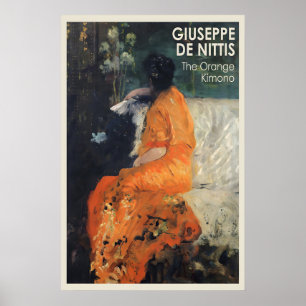 Japanischer Kimono-Kunstprint Giuseppe De Nittis Poster