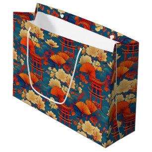 Japanischer Kimono Muster Geschenktasche Große Geschenktüte