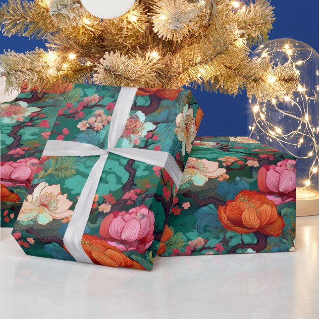 Japanischer Kimono Sakura und Peak Geschenkpapier (Feiertage)