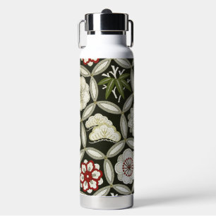 Japanischer KIMONO Stoff, Blumenmuster Trinkflasche
