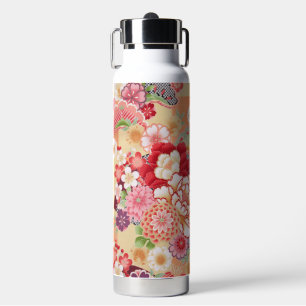 Japanischer KIMONO-Stoff, Floret-Muster Trinkflasche