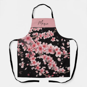 Japanischer Kirschblüten-Schimmer Rosa Weiß Schürze