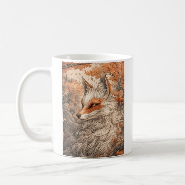 Japanischer Kitsune-Fuchs Kaffeetasse (Links)