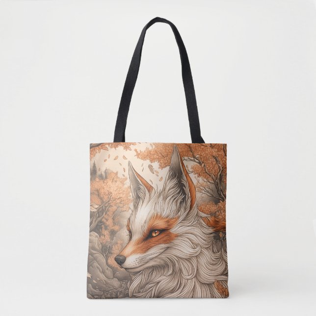 Japanischer Kitsune-Fuchs Tasche (Vorderseite)