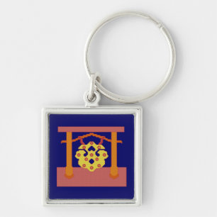 Japanischer Klingel-Wappen-Schlüsselanhänger Schlüsselanhänger