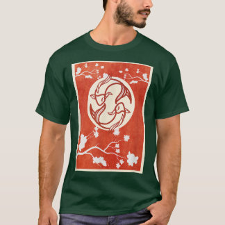Japanischer Koi Carp Nishikigoi Fisch Cherry Bloss T-Shirt