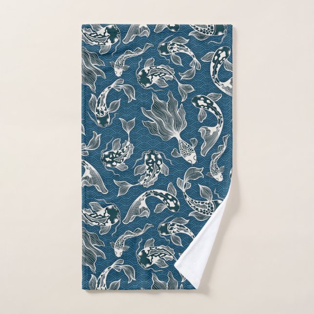 Japanischer Koi Fisch Handtuch (Handtuch)