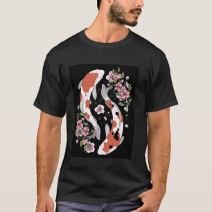 Japanischer Koi-Fisch Kirschblüten Japanische Blum T-Shirt