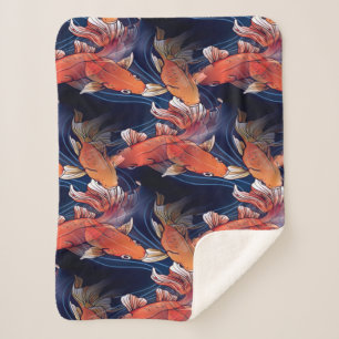Japanischer Koi Fisch Sherpadecke