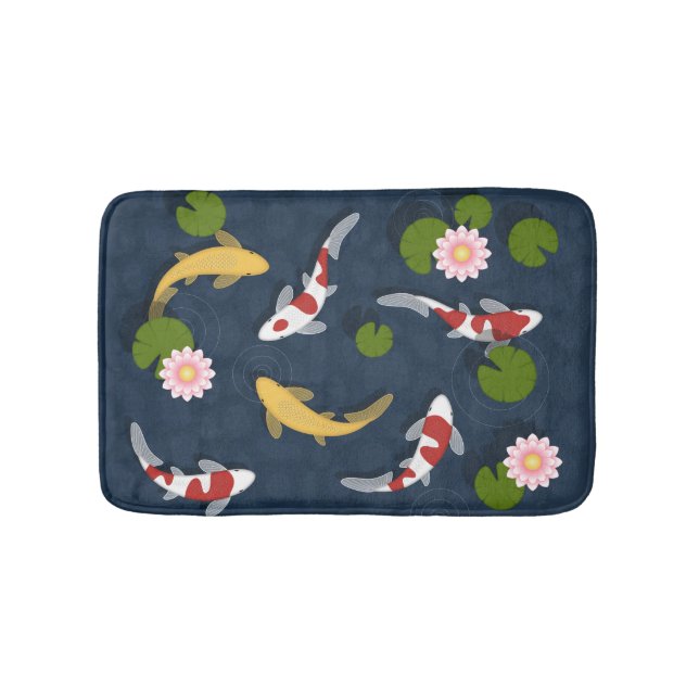 Japanischer Koi-Fischteich Badematte (Vorderseite)