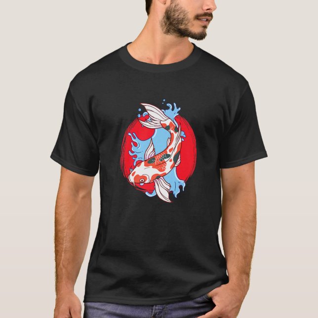 Japanischer Koi Fish Koi Teich Carp T-Shirt (Vorderseite)