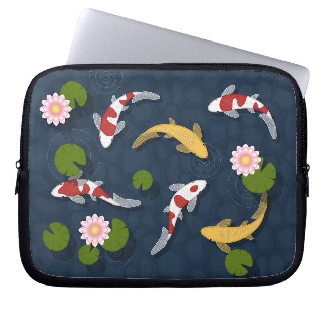 Japanischer Koi Fish Pond 2 Laptopschutzhülle (Vorderseite)