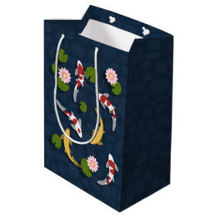 Japanischer Koi Fish Pond Mittlere Geschenktüte