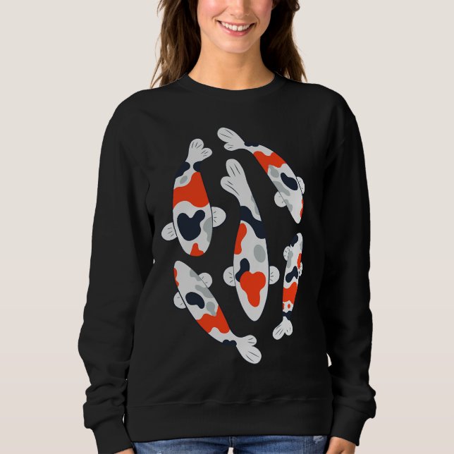 Japanischer Koi Fish Pond Sweatshirt (Vorderseite)