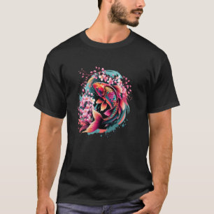 Japanischer Koi-Karpfen & Kirschblüten Nishikigoi- T-Shirt