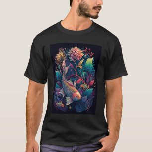 Japanischer Koi-Karpfen Nishikigoi Fisch Japan 4 T-Shirt