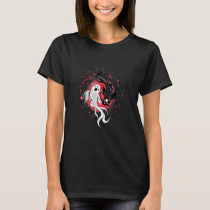 Japanischer Koi Karpfen Nishikigoi Fisch Kirschblü T-Shirt