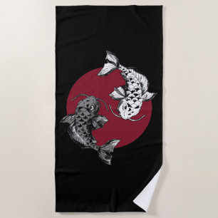 Japanischer Koi-Karpfenkreis Strandtuch