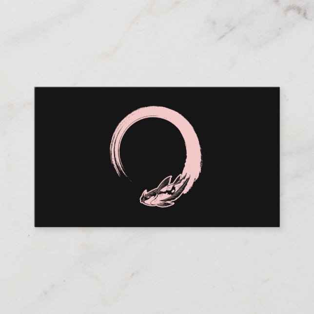 Japanischer Koi Kawaii Enso Circle Visitenkarte (Vorderseite)