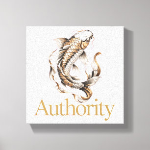 Japanischer Koi - Symbol der Autorität und Führung Leinwanddruck