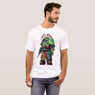 Japanischer Krieger in traditioneller Schlachterei T-Shirt